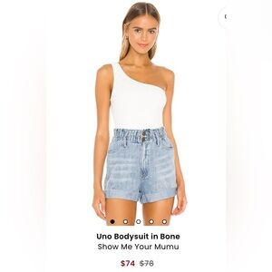 Show Me Your Mumu Uno Bodysuit in Bone x-small